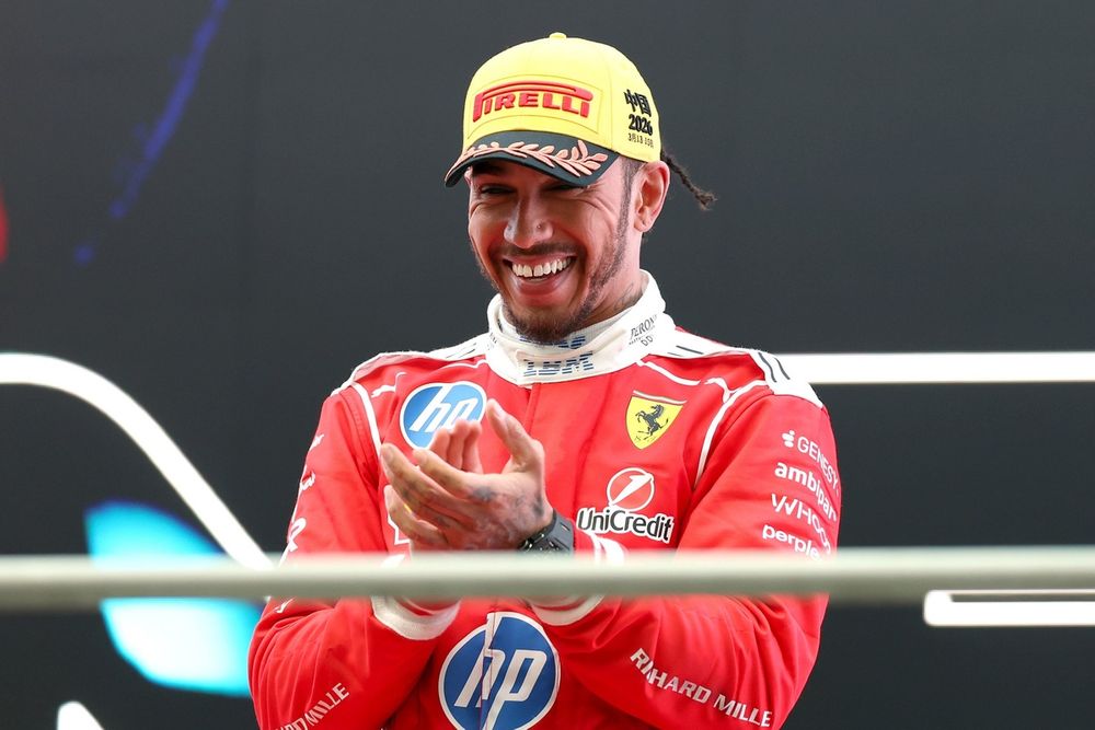 Lewis Hamilton is finally getting to enjoy his Ferrari move.