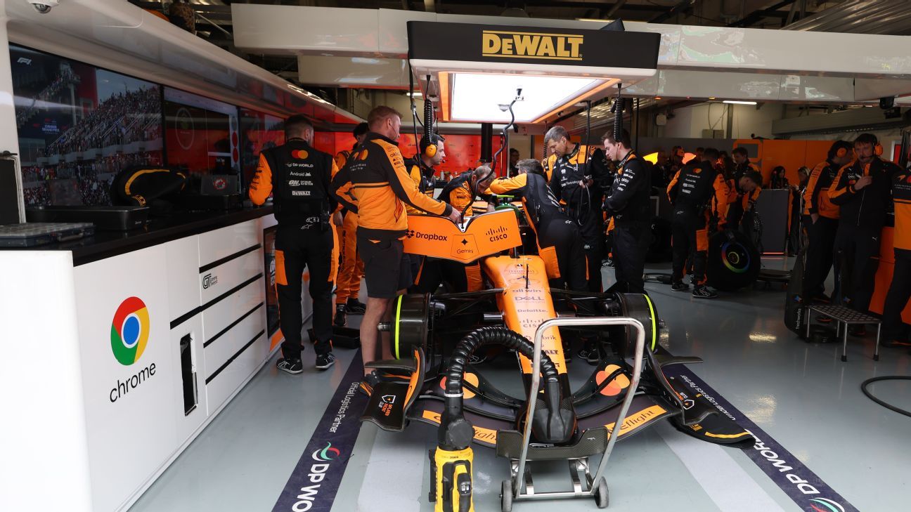 Chinese Grand Prix: McLaren's Lando Norris and Oscar Piastri both fail to start