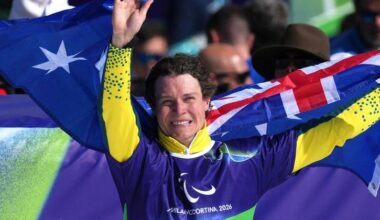 Ben Tudhope won SB-LL2 snowboard cross silver and claimed slalom bronze for Australia's only medals. Photo: AP PHOTO