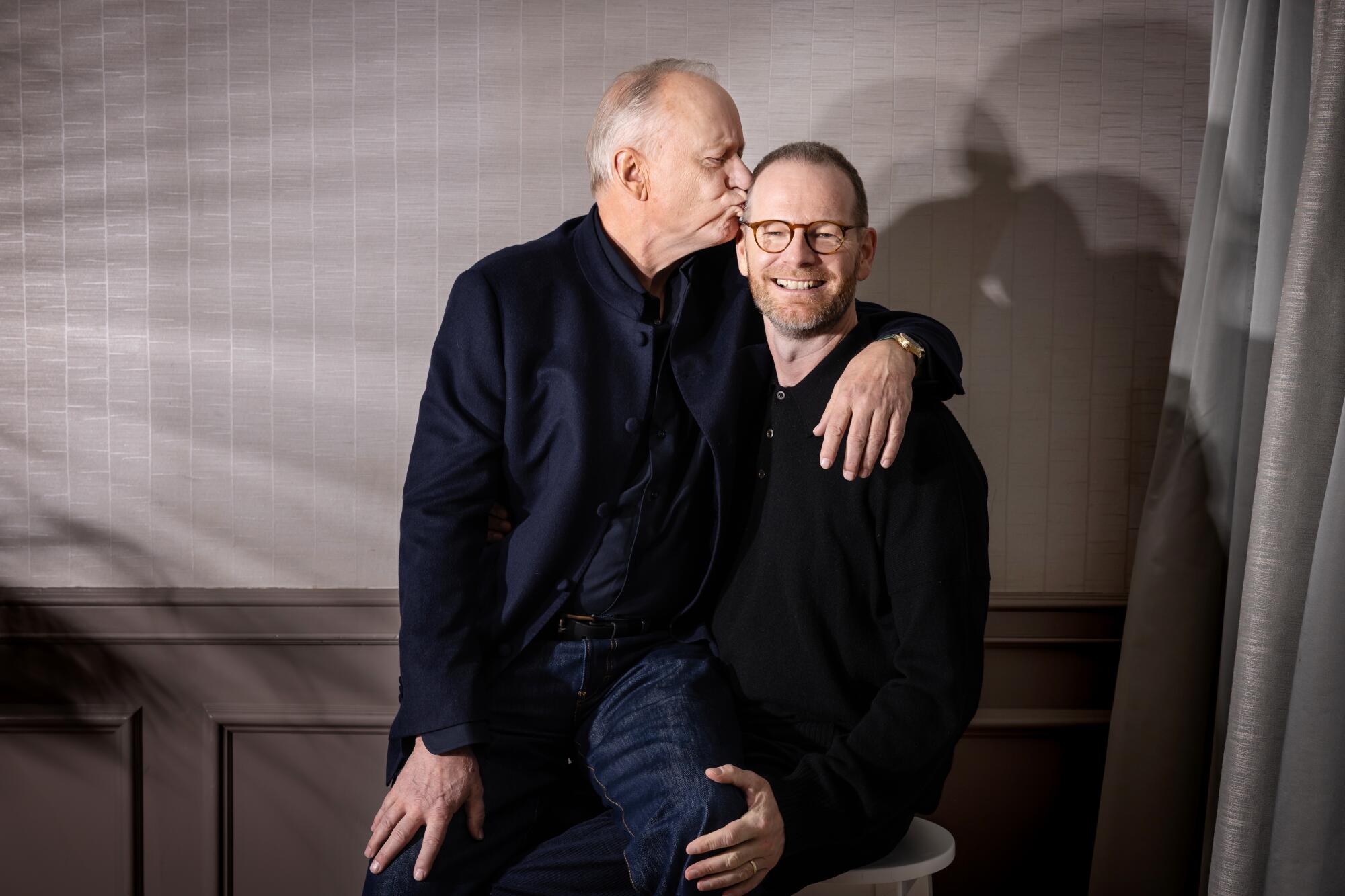  Stellan Skarsgård, left, with writer-director Joachim Trier