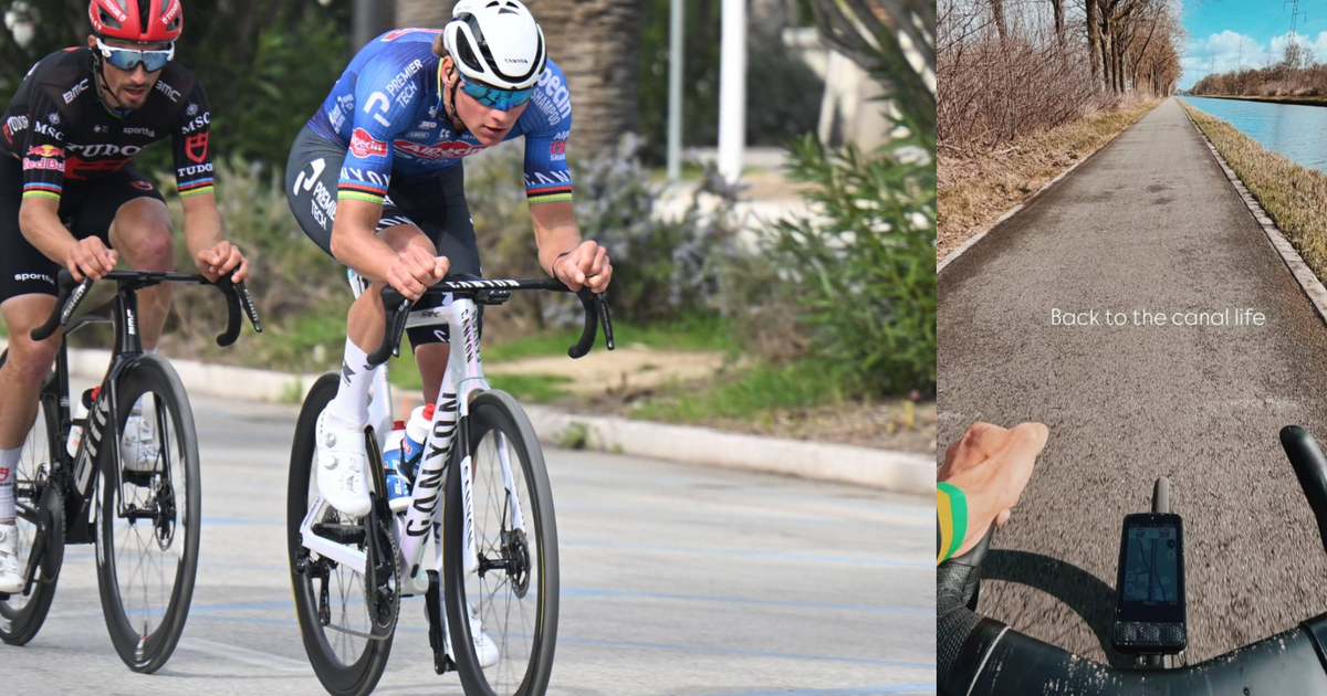 Van der Poel explains wide-handlebar choice and the signs of top form ahead of Milan-San Remo