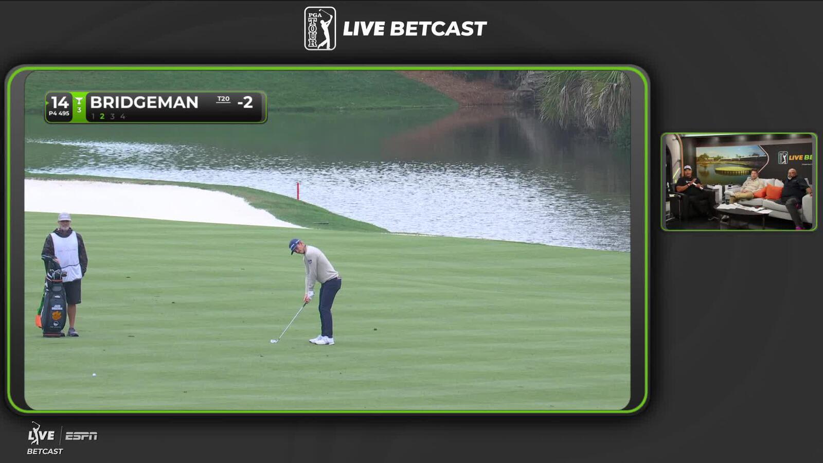 Jacob Bridgeman sinks 41-foot birdie putt on No. 14 at THE PLAYERS