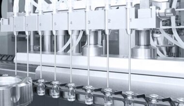 Improving efficiency of pharma packaging cleaning after filling