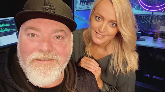 In happier times (only last November): Kyle Sandilands and Jackie O Henderson.