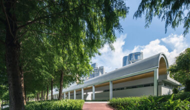 Three Service Pavilions of Guiwan Park / hang cheng studio