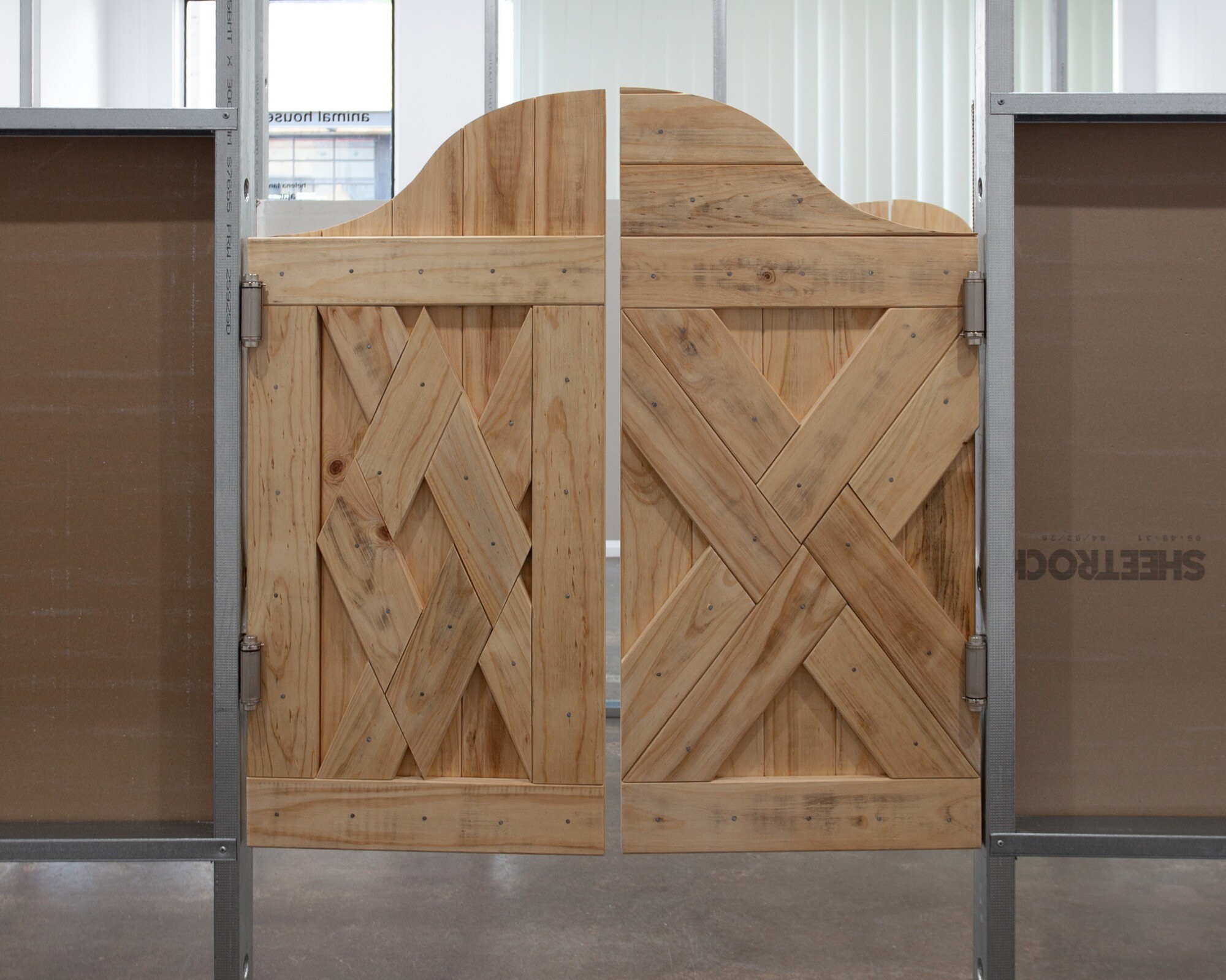 <p>Helena Tan<em>, Midriff, </em>2026. Wood, nails. 95 x 120 x 5 cm in two parts. Photo courtesy of the artist and Animal House Fine Arts.</p>