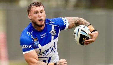 Demoted Canterbury Bulldogs star Bronson Xerri scores after being dumped to reserve grade
