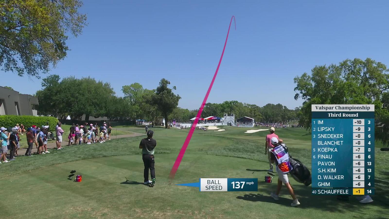 Xander Schauffele hits 216-yard drive to 9 feet, sets up birdie on No. 15 at Valspar