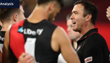 Matthew Lloyd says Essendon Bombers coach Brad Scott is coaching for his future, few options for hard selection calls