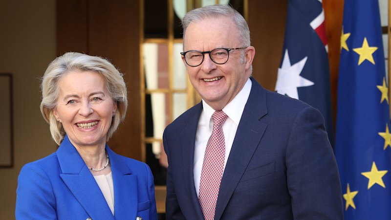 Ursula von der Leyen meets Prime Minister Anthony Albanese in Canberra; Question Time returns