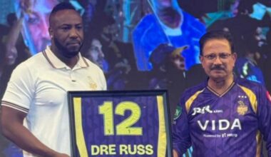 KKR retire No. 12 jersey in tribute to Andre Russell