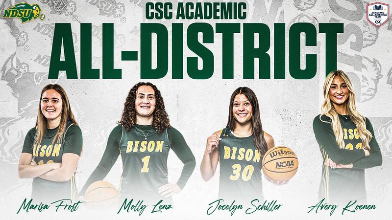 NDSU Women’s Basketball Garners Four CSC Academic All-District Selections