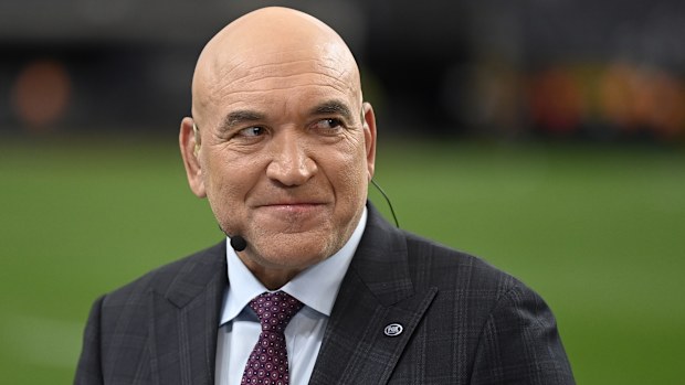 Gorden Tallis on a panel for Fox League at the 2026 Las Vegas season opener.