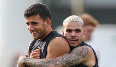 Collingwood coach reminds football world Nick Daicos remains on a long-term contract; Fremantle Dockers big man Patrick Voss has apologised to Harrison Petty for the taunt he used