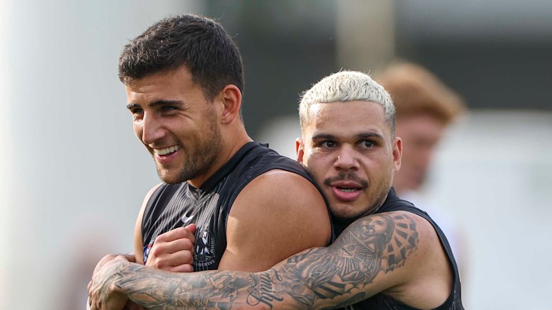 Collingwood coach reminds football world Nick Daicos remains on a long-term contract; Fremantle Dockers big man Patrick Voss has apologised to Harrison Petty for the taunt he used