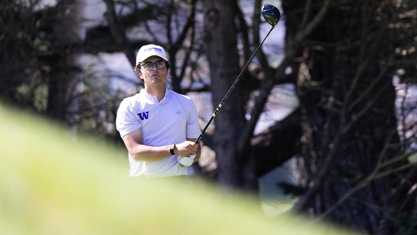 Grady Millar reads a putt at The Desimone Invitational
