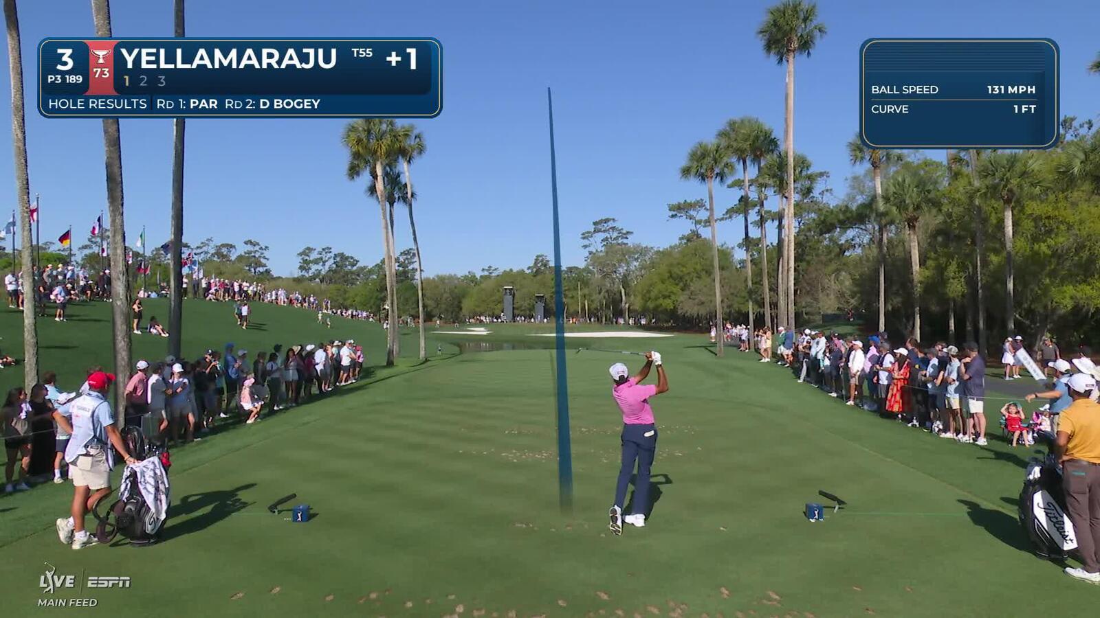 Sudarshan Yellamaraju hits 188-yard tee shot to 6 feet, birdies No. 3 at THE PLAYERS
