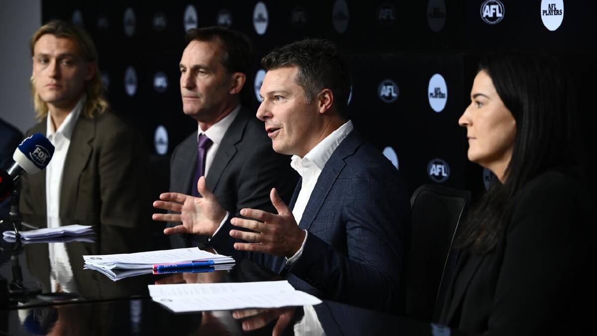 AFL Players' Association CEO James Gallagher explains his organisation is on board with the policy. (Joel Carrett/AAP PHOTOS)