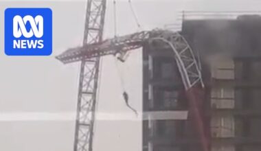 Evacuations in Dubbo's CBD after crane collapses in powerful storm