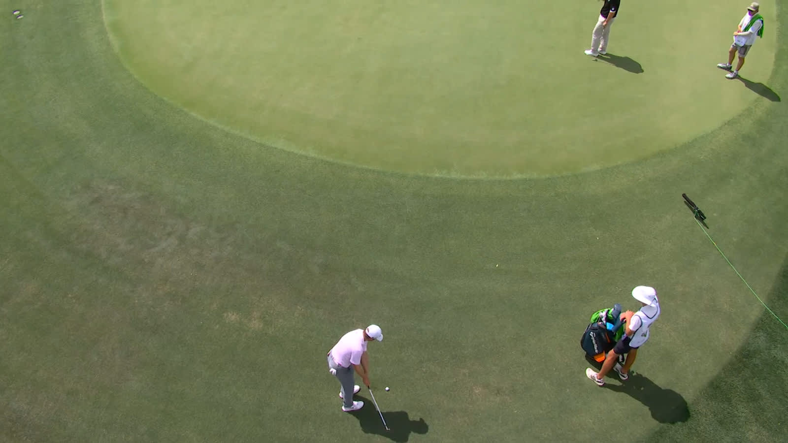 Pierceson Coody chips in for birdie on No. 6 at Texas Children’s
