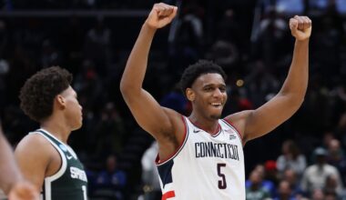 UConn holds off Michigan State late to reach Elite Eight