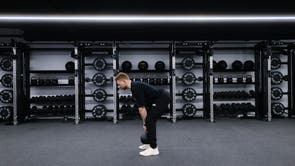 Marchon coach Patrick James demonstrating a Romanian deadlift