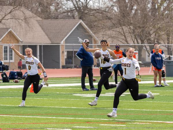 (1) Women's Flag Football Shuts Out (RV) Midland, 48-0