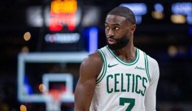 Jaylen Brown pokes fun at doubters as Celtics reach 50 wins
