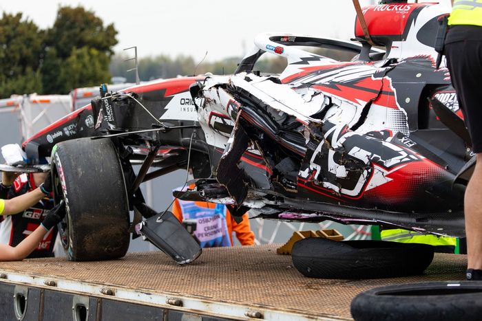 Oliver Bearman, Haas F1 Team car after his crash