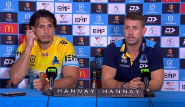Josh Hannay press conference after Titans loss, Tino Fa’asuamaleaui on report for shoulder charge, video