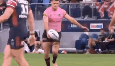 You’re not seeing things – Penrith Panthers star Nathan Cleary has got funky with his kicking
