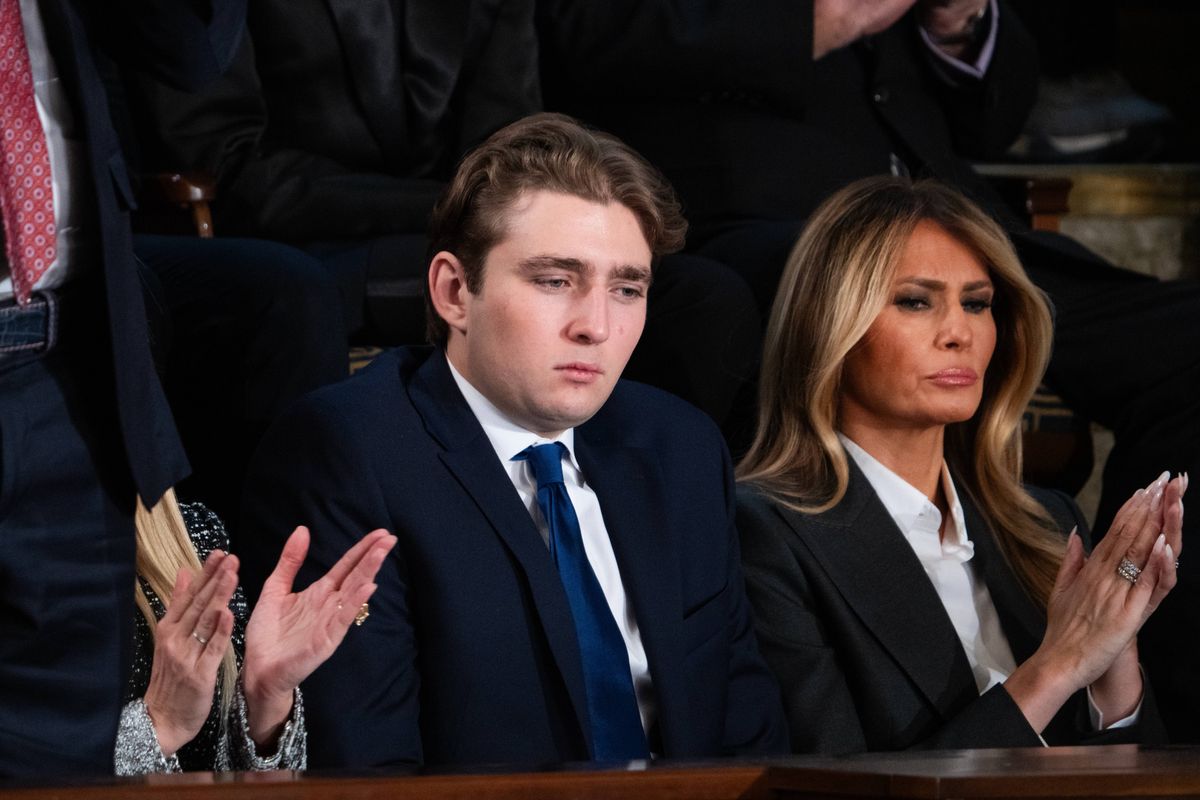 Barron Trump and Melania Trump