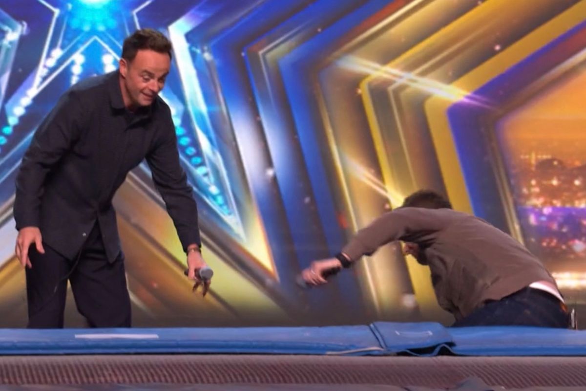 Britain's Got Talent took an awkward turn on Saturday's episode as Ant swore after co-host Dec fell on stage 