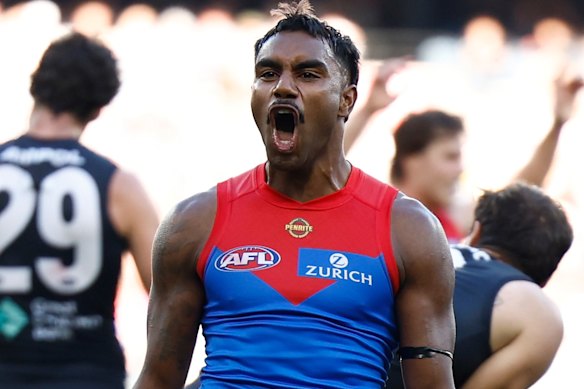 Reason to smile: Kysaiah Pickett.