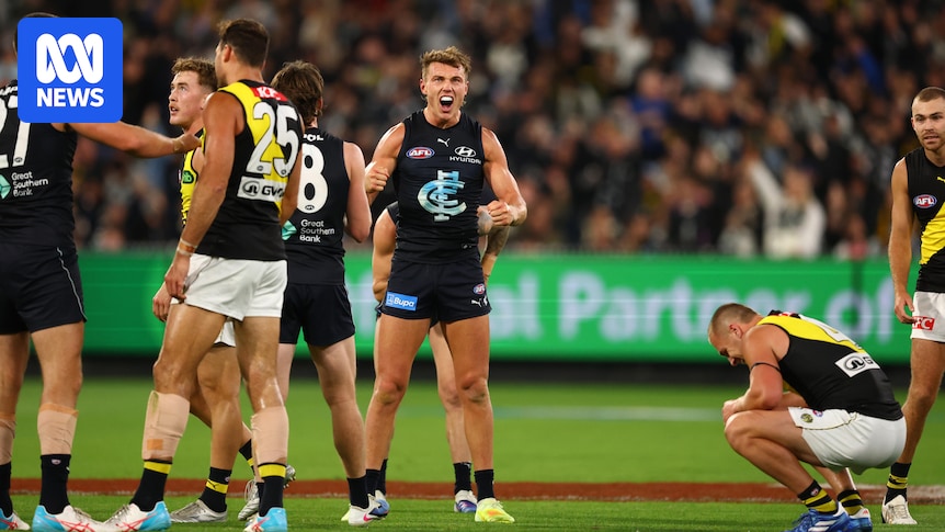 Carlton hangs on to beat Richmond by four points as Blues avoid another second-half collapse