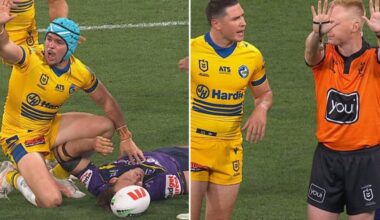 J’maine Hopgood sin bin for high tackle on Alex MacDonald, Melbourne Storm vs Parramatta Eels, Todd Smith, Round 1