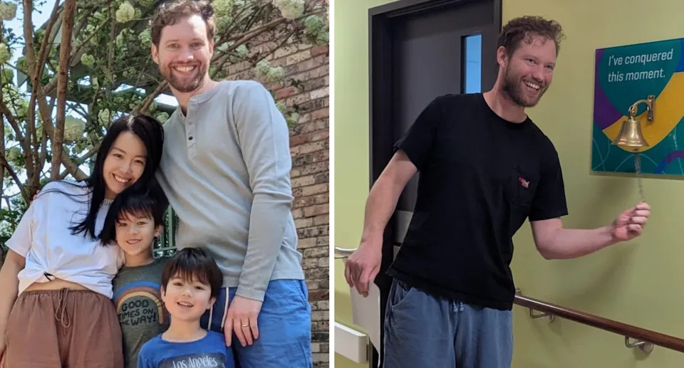 Ben was diagnosed with bowel cancer at 34 and he said his story should serve as a warning not to dismiss your symptoms. Source: Ben Davis/Supplied