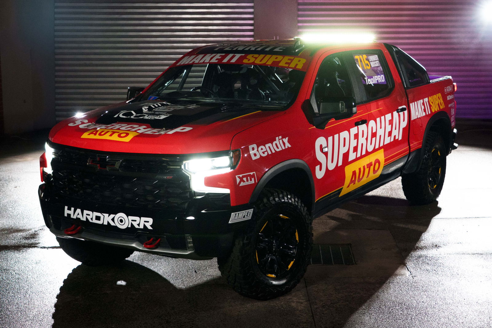 The Supercheap Auto Racing Chevrolet Silverado ZR2.