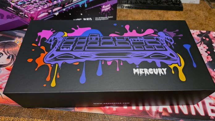 Cyber punk style art box that says Mercury on it.