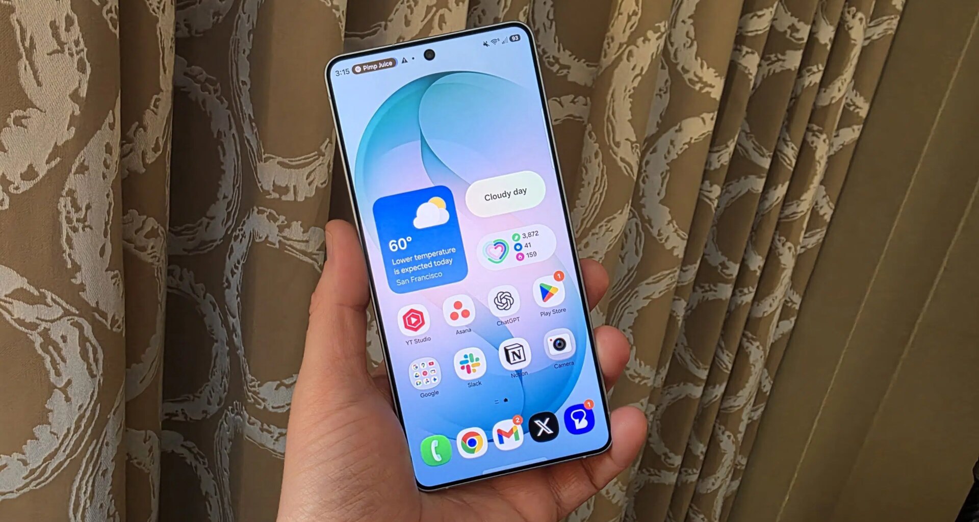 Sky Blue S26 Ultra Home Screen.