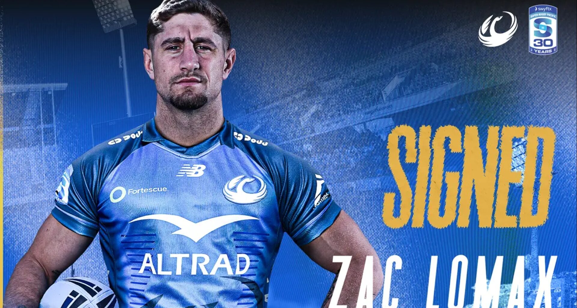 Lomax signs 2-year-deal with Force and Rugby Australia