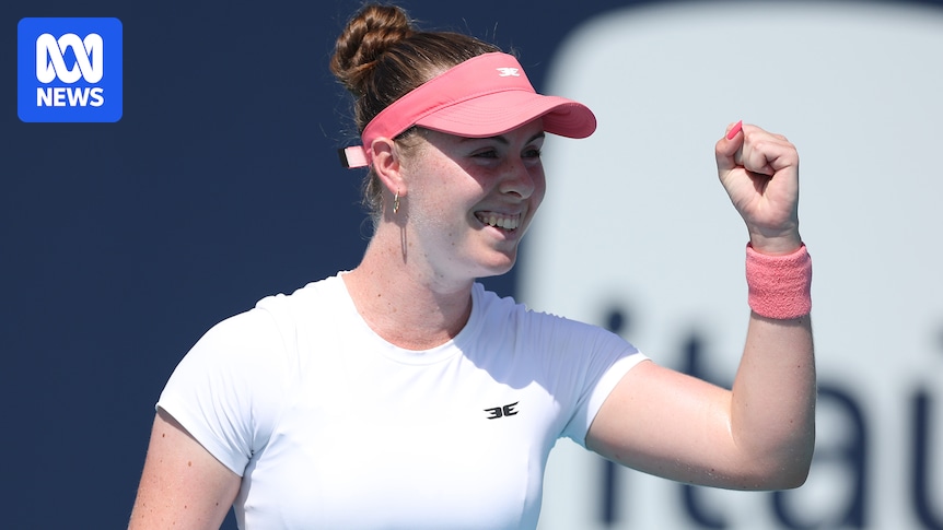 Australia's Talia Gibson defeats Naomi Osaka 7-5, 6-4 at Miami Open