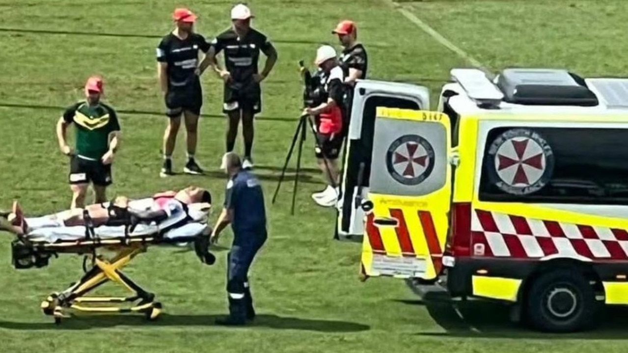 Loko Pasifiki Tonga neck injury at training, ambulance takes him to hospital for scans, Dragons vs Eels, Round 3
