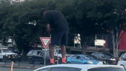 Knife-wielding man shot by police after damaging car and confronting officers in Logan Central car park