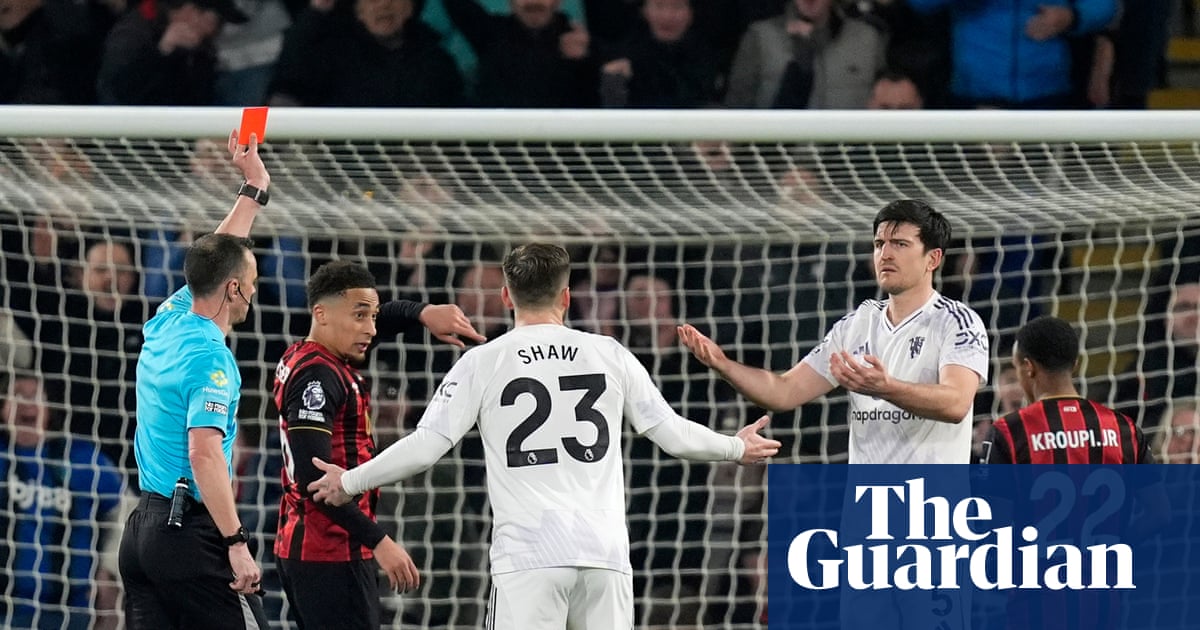 Maguire red card costs Manchester United as Kroupi rescues Bournemouth draw | Premier League