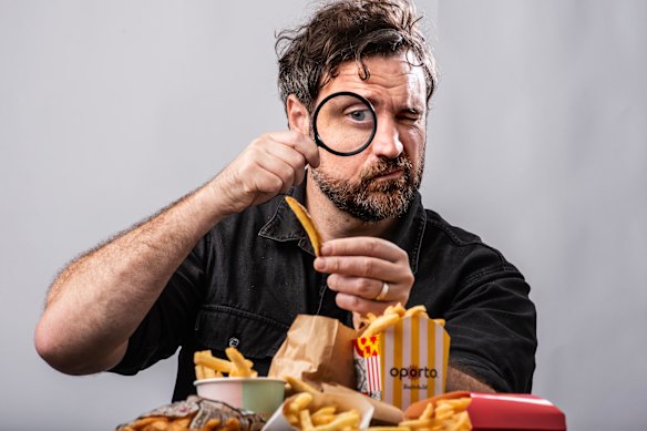 The author hard at work. 