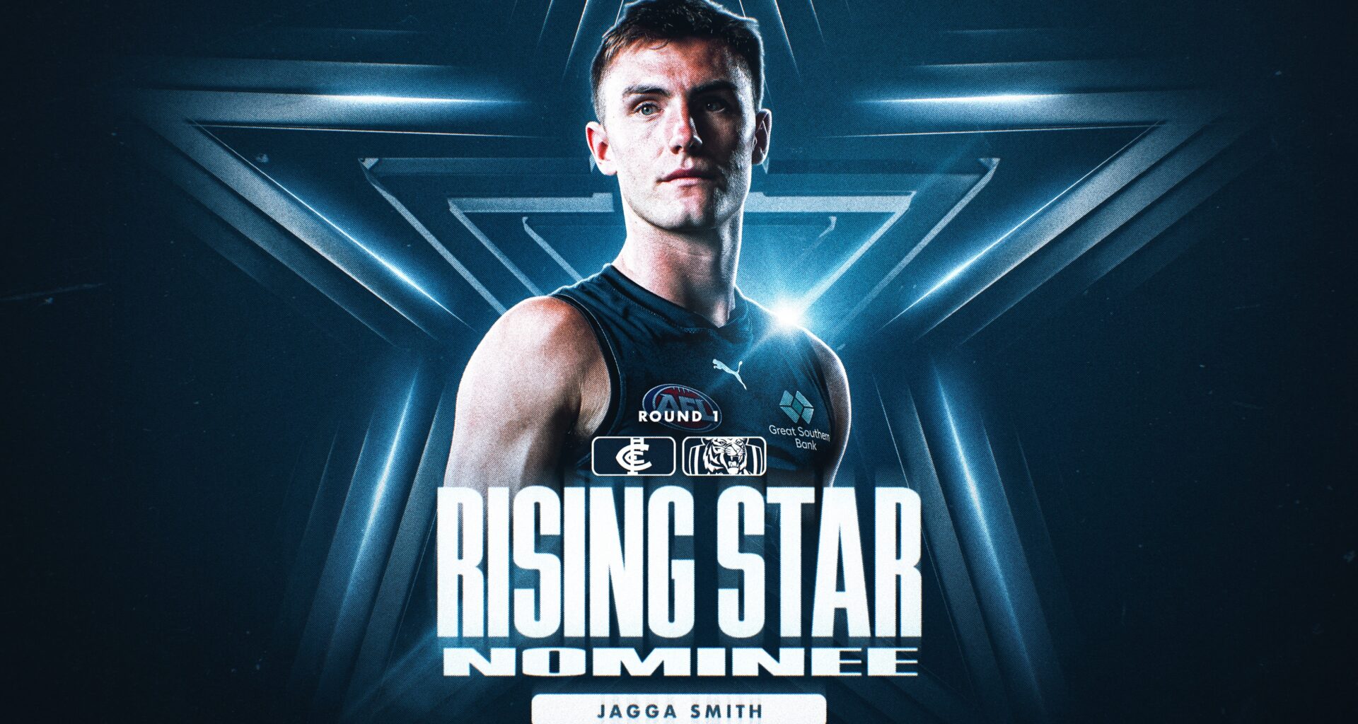 Star me up: Jagga named Round 1 Telstra AFL Rising Star nominee