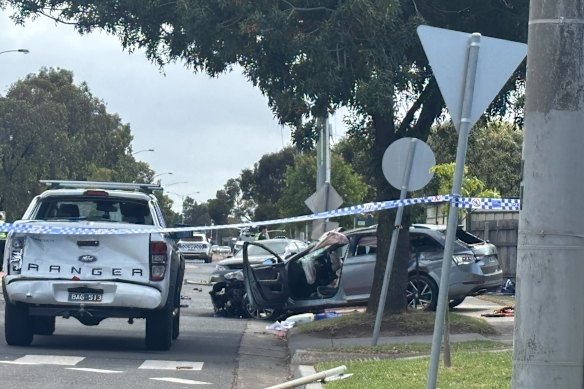 The car came to a stop on Derrimut Road after rolling several times. 
