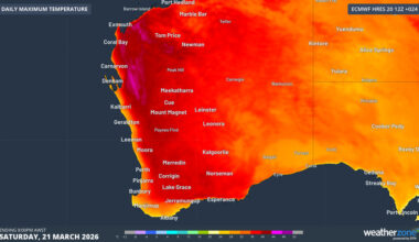 Intense late season heat continues for Western Australia’s west