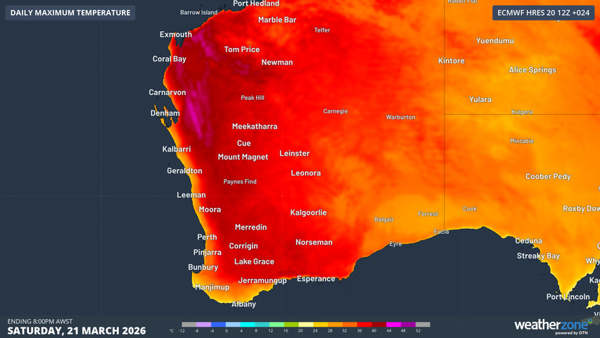 Intense late season heat continues for Western Australia’s west